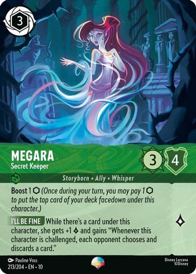 Megara Secret Keeper Epic Whispers in the Well Lorcana card