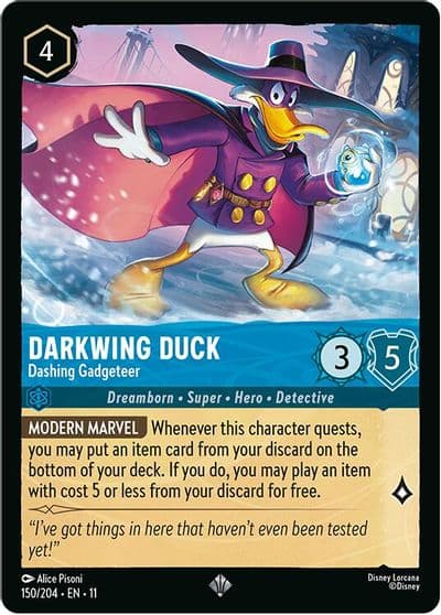 Darkwing Duck Dashing Gadgeteer Winterspell Lorcana card