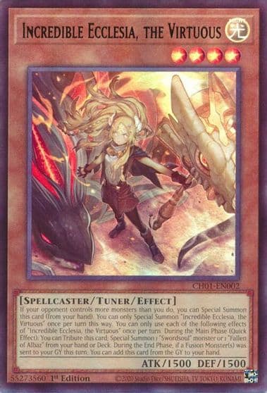 Incredible Ecclesia the Virtuous THE CHRONICLES DECK: The Fallen & The Virtuous (All-Foil Edition) Yu-Gi-Oh! card