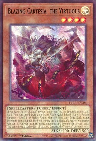 Blazing Cartesia the Virtuous THE CHRONICLES DECK: The Fallen & The Virtuous (All-Foil Edition) Yu-Gi-Oh! card