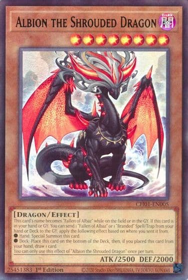 Albion the Shrouded Dragon THE CHRONICLES DECK: The Fallen & The Virtuous (All-Foil Edition) Yu-Gi-Oh! card