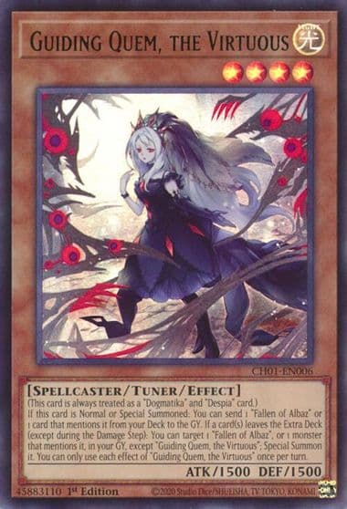Guiding Quem the Virtuous THE CHRONICLES DECK: The Fallen & The Virtuous (All-Foil Edition) Yu-Gi-Oh! card