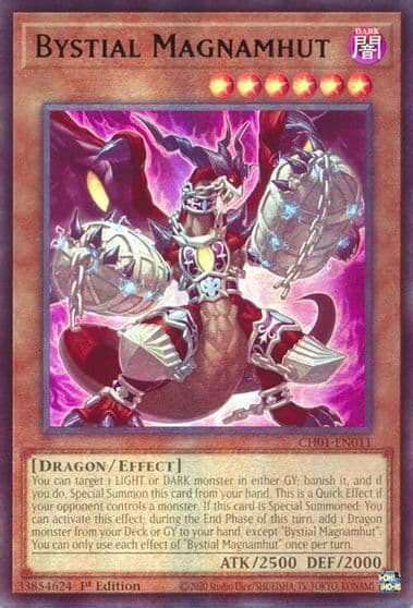 Bystial Magnamhut THE CHRONICLES DECK: The Fallen & The Virtuous (All-Foil Edition) Yu-Gi-Oh! card