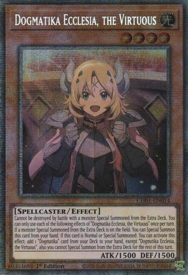 Dogmatika Ecclesia the Virtuous Starlight Rare THE CHRONICLES DECK: The Fallen & The Virtuous (All-Foil Edition) Yu-Gi-Oh! card