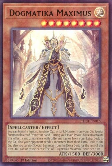 Dogmatika Maximus THE CHRONICLES DECK: The Fallen & The Virtuous (All-Foil Edition) Yu-Gi-Oh! card