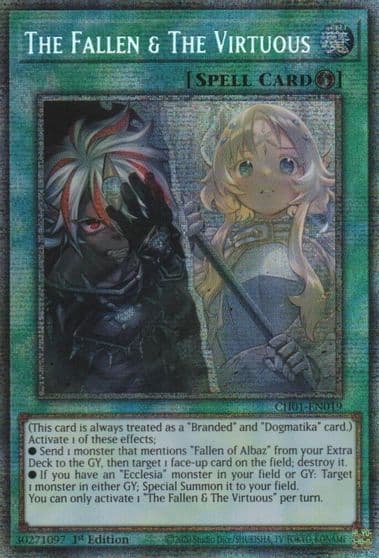 The Fallen and The Virtuous Starlight Rare THE CHRONICLES DECK: The Fallen & The Virtuous (All-Foil Edition) Yu-Gi-Oh! card