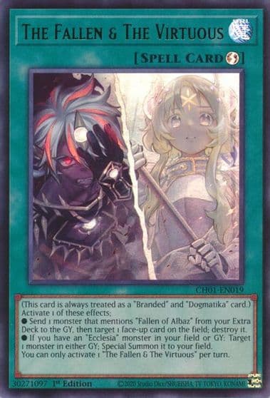 The Fallen and The Virtuous THE CHRONICLES DECK: The Fallen & The Virtuous (All-Foil Edition) Yu-Gi-Oh! card