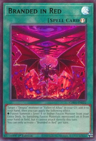 Branded in Red THE CHRONICLES DECK: The Fallen & The Virtuous (All-Foil Edition) Yu-Gi-Oh! card