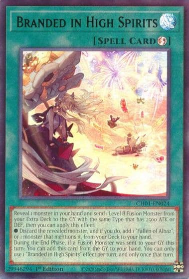 Branded in High Spirits THE CHRONICLES DECK: The Fallen & The Virtuous (All-Foil Edition) Yu-Gi-Oh! card