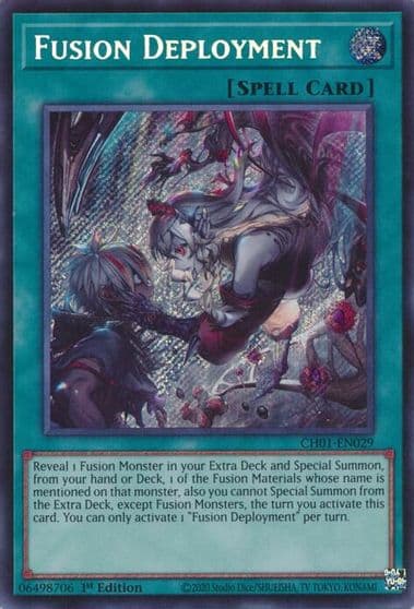 Fusion Deployment Secret Rare THE CHRONICLES DECK: The Fallen & The Virtuous (All-Foil Edition) Yu-Gi-Oh! card