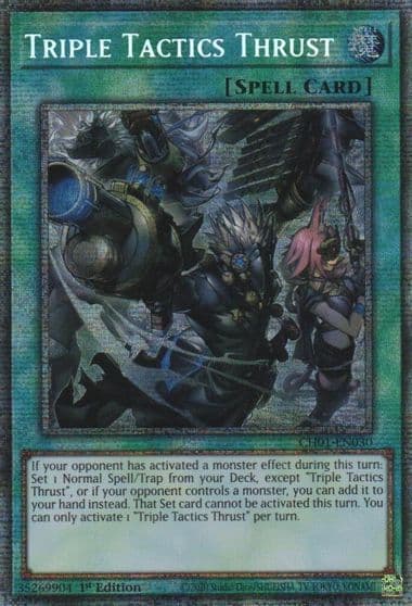 Triple Tactics Thrust Starlight Rare THE CHRONICLES DECK: The Fallen & The Virtuous (All-Foil Edition) Yu-Gi-Oh! card