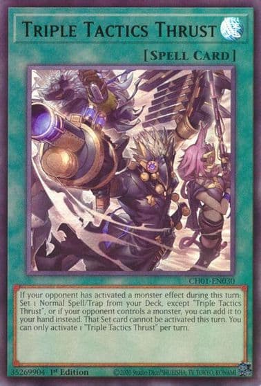 Triple Tactics Thrust THE CHRONICLES DECK: The Fallen & The Virtuous (All-Foil Edition) Yu-Gi-Oh! card
