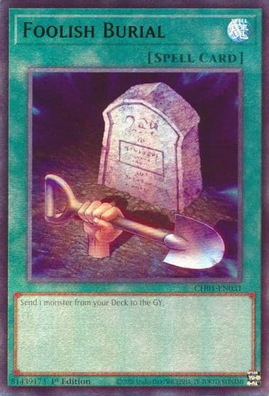 Foolish Burial THE CHRONICLES DECK: The Fallen & The Virtuous (All-Foil Edition) Yu-Gi-Oh! card