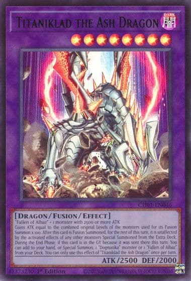 Titaniklad the Ash Dragon THE CHRONICLES DECK: The Fallen & The Virtuous (All-Foil Edition) Yu-Gi-Oh! card