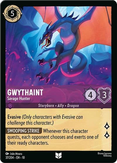 Gwythaint Savage Hunter Whispers in the Well Lorcana card