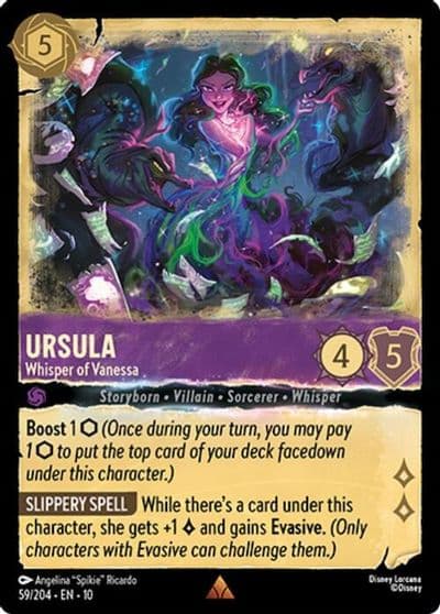 Ursula Whisper of Vanessa Whispers in the Well Lorcana card