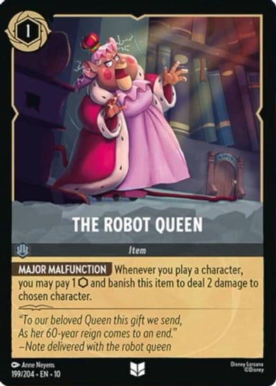 The Robot Queen Whispers in the Well Lorcana card