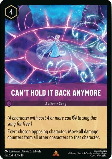 Cant Hold It Back Anymore Whispers in the Well Lorcana card