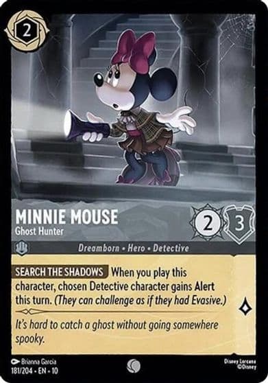 Minnie Mouse Ghost Hunter Whispers in the Well Lorcana card