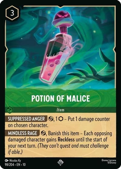 Potion of Malice Whispers in the Well Lorcana card