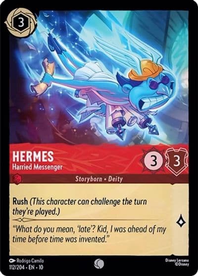 Hermes Harried Messenger Whispers in the Well Lorcana card