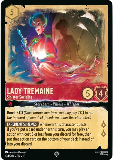 Lady Tremaine Sinister Socialite Whispers in the Well Lorcana card