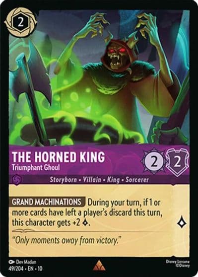 The Horned King Triumphant Ghoul Whispers in the Well Lorcana card
