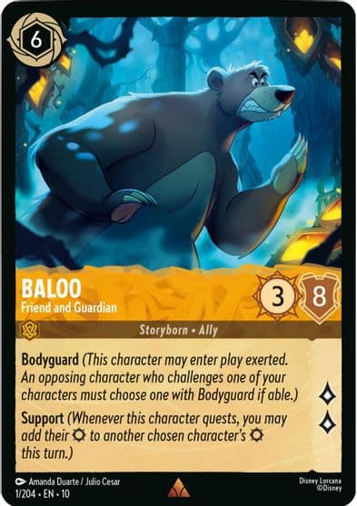 Baloo Friend and Guardian Whispers in the Well Lorcana card