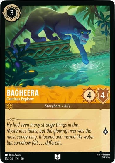 Bagheera Cautious Explorer Whispers in the Well Lorcana card