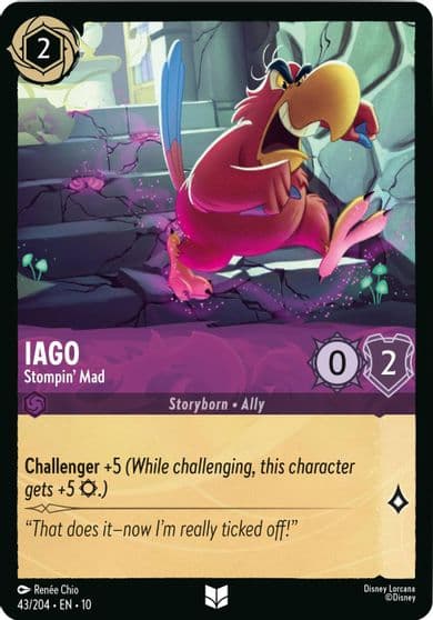 Iago Stompin Mad Whispers in the Well Lorcana card