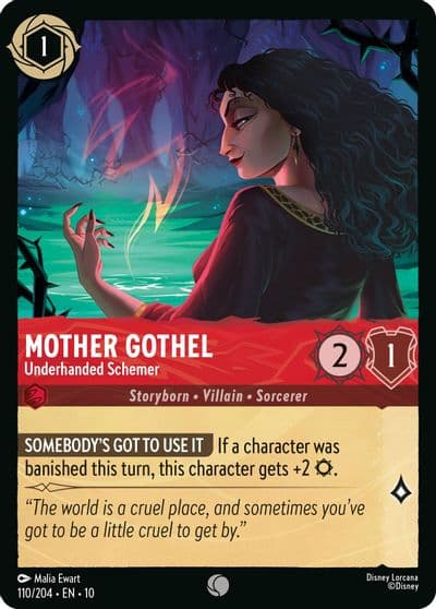 Mother Gothel Underhanded Schemer Whispers in the Well Lorcana card