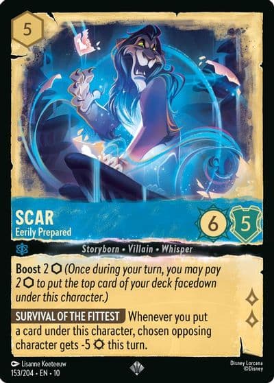 Scar Eerily Prepared Whispers in the Well Lorcana card
