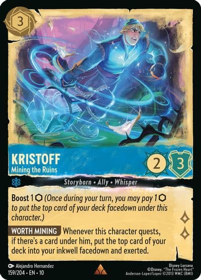 Kristoff Mining the Ruins Whispers in the Well Lorcana card