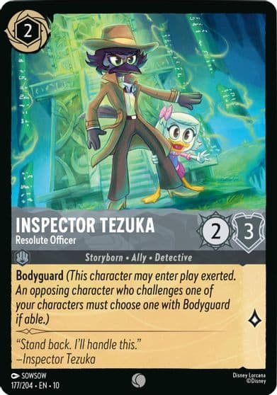 Inspector Tezuka Resolute Officer Whispers in the Well Lorcana card