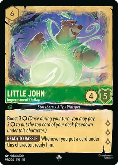 Little John Impermanent Outlaw Whispers in the Well Lorcana card