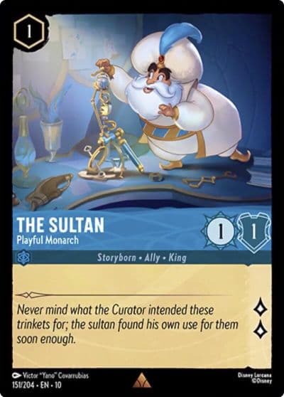 The Sultan Playful Monarch Whispers in the Well Lorcana card