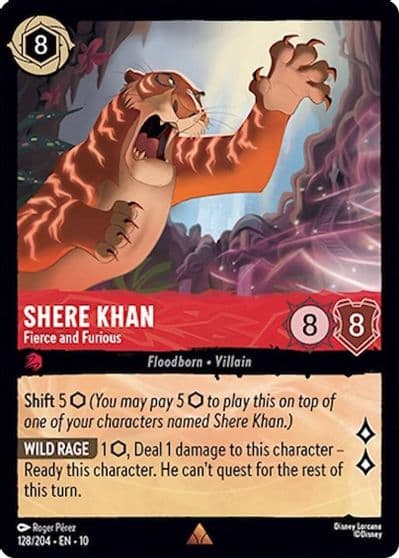 Shere Khan Fierce and Furious Whispers in the Well Lorcana card