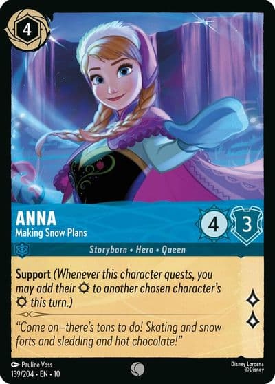 Anna Making Snow Plans Whispers in the Well Lorcana card
