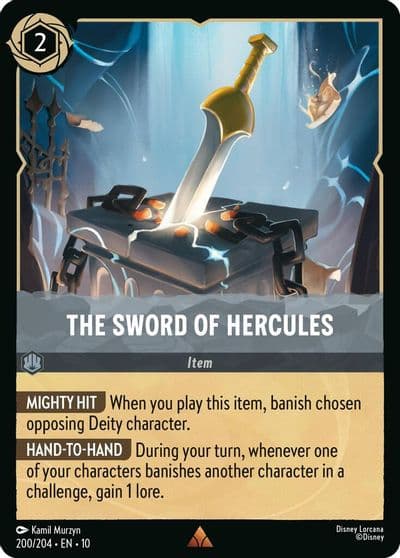 The Sword of Hercules Whispers in the Well Lorcana card