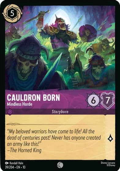 Cauldron Born Mindless Horde Whispers in the Well Lorcana card