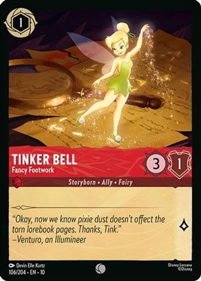 Tinker Bell Fancy Footwork Whispers in the Well Lorcana card