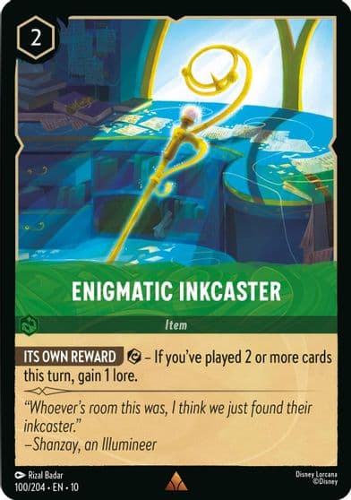Enigmatic Inkcaster Whispers in the Well Lorcana card