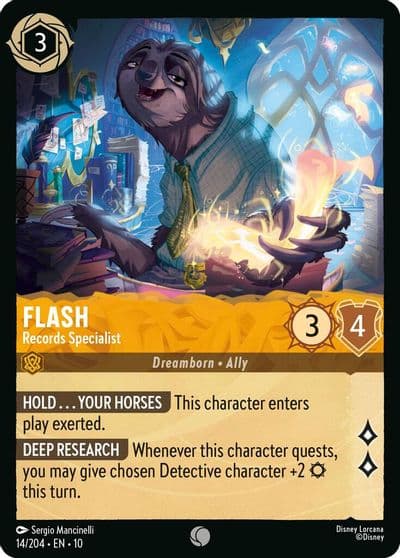 Flash Records Specialist Whispers in the Well Lorcana card