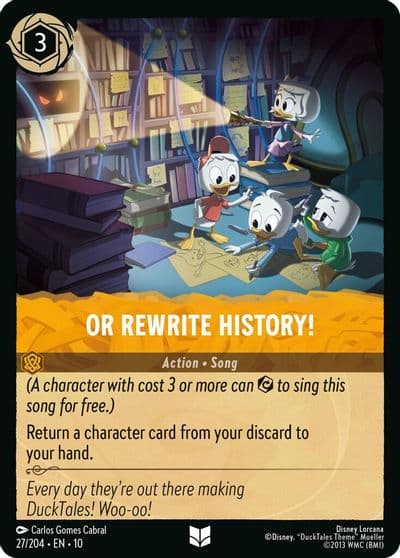 Or Rewrite History Whispers in the Well Lorcana card