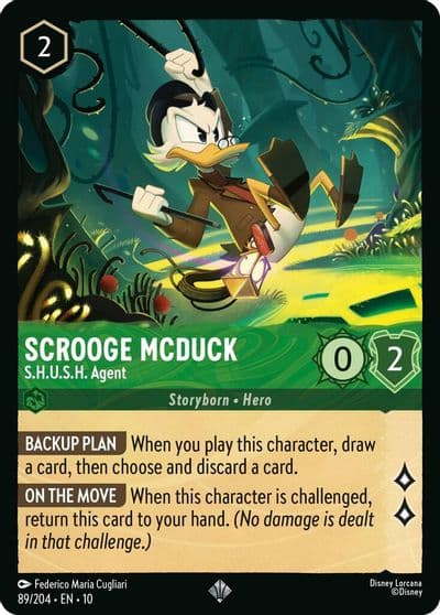 Scrooge McDuck SHUSH Agent Whispers in the Well Lorcana card