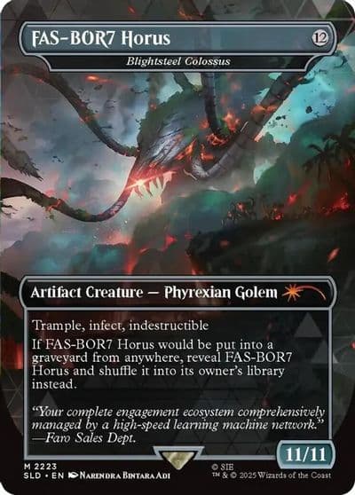 FAS BOR7 Horus Blightsteel Colossus Secret Lair Drop Series Magic card