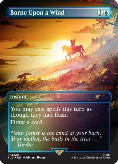 Borne Upon a Wind Rainbow Foil Secret Lair Drop Series Magic card