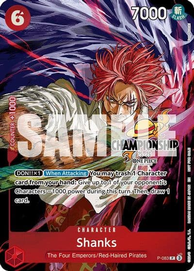 Shanks CS 25 26 Event Pack Finalist Ver One Piece Promotion Cards One Piece card