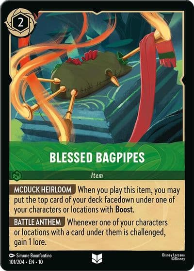 Blessed Bagpipes Whispers in the Well Lorcana card
