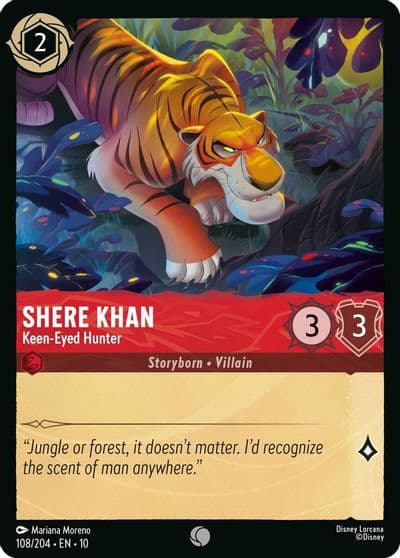 Shere Khan Keen Eyed Hunter Whispers in the Well Lorcana card